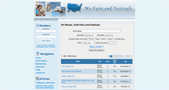 Desktop Screenshot of myfairsandfestivals.com